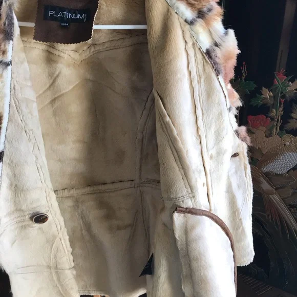 Brown Leather Jacket with Fur Trim - Picture 3 of 5